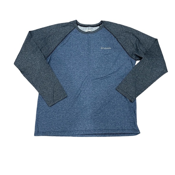 Men’s Columbia Large Crewneck Shirt T-Shirt Navy Blue Long Sleeve Omni-Wick NWT - Picture 3 of 8